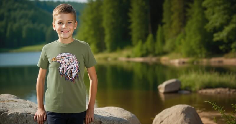 Dětské tričko s hlavou orla